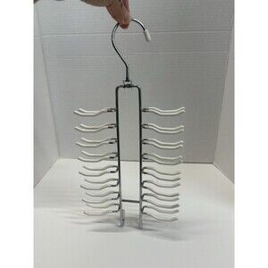 Tie & Belt Rack Necktie Holder Hanger Scarf Bag Holds 34 Storage Hook Organizer